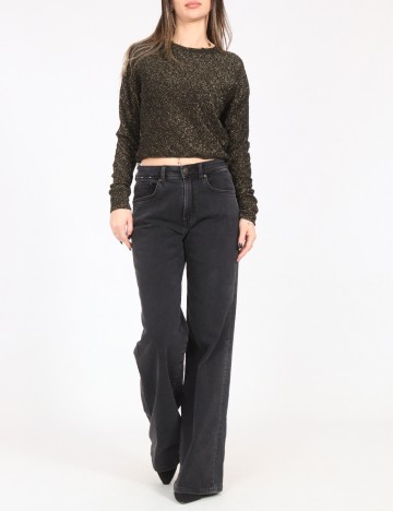 Bluza Zara, negru/auriu