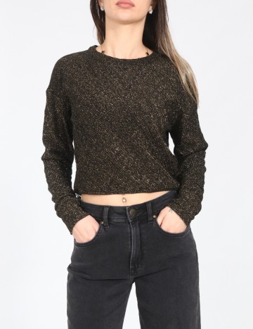 Bluza Zara, negru/auriu