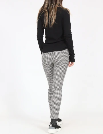 Pantaloni Zara, negru/alb