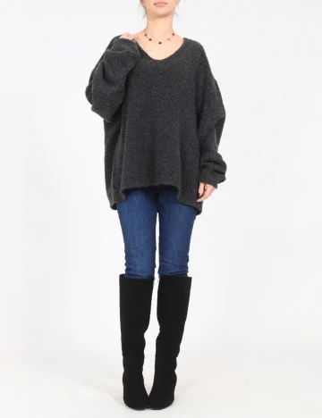 Pulover C&A, gri inchis