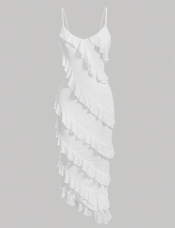 Rochie medie SHEIN, alb