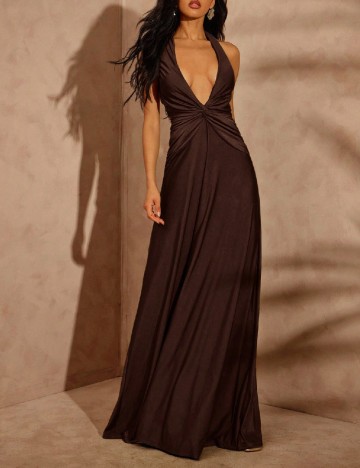 
						Rochie lunga Haute, maro