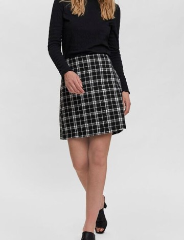 Fusta Vero Moda, alb/negru, 38