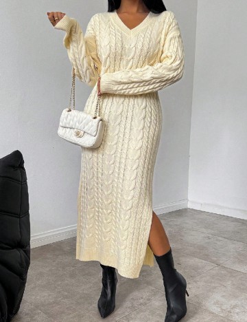 Rochie medie SHEIN, crem