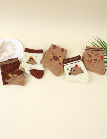 Set sosete 5 perechi Shein Kids, mix culori