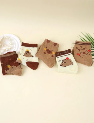 Set sosete 5 perechi Shein Kids, mix culori