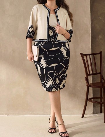 
						Compleu SHEIN CURVE, crem