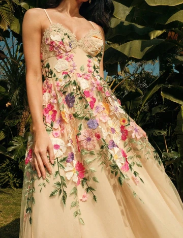 Rochie lunga SHEIN, crem