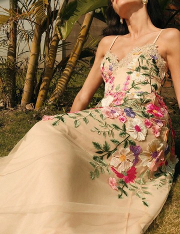 Rochie lunga SHEIN, crem