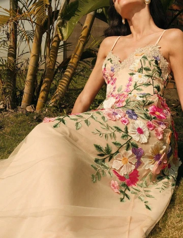 Rochie lunga SHEIN, crem