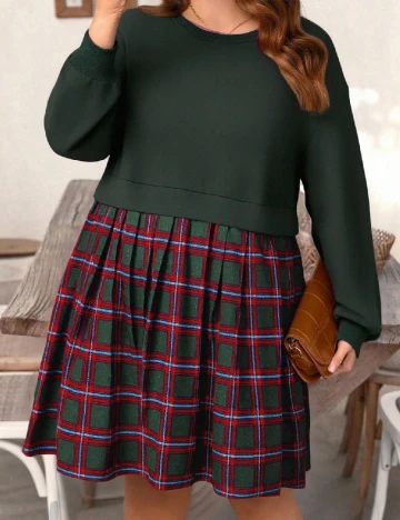 Rochie scurta SHEIN CURVE, verde