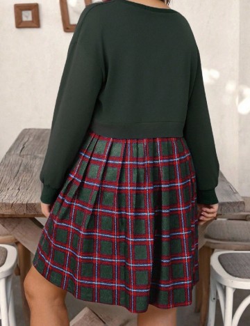 Rochie scurta SHEIN CURVE, verde