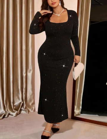 Rochie lunga SHEIN CURVE, negru