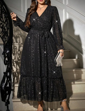 Rochie lunga SHEIN CURVE, negru