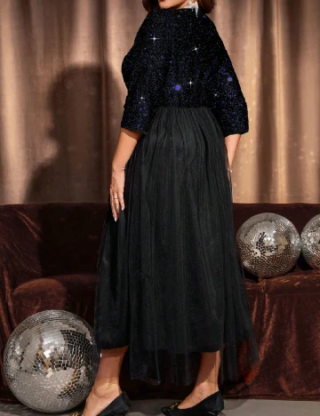 Rochie medie SHEIN CURVE, negru