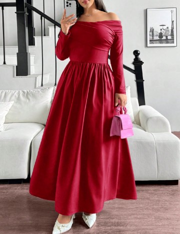 Rochie lunga SHEIN CURVE, rosu