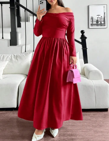 Rochie lunga SHEIN CURVE, rosu