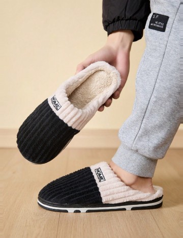 Papuci de Casa SHEIN, negru