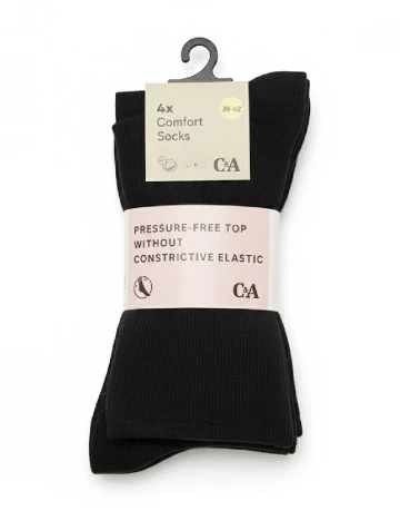 Set sosete 4 perechi C&A, negru