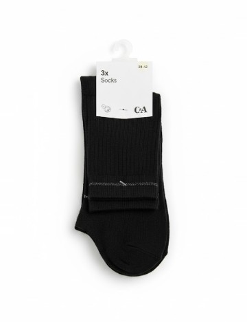 Set sosete 3 perechi C&A, negru