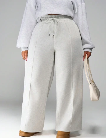 Pantaloni SHEIN CURVE, gri