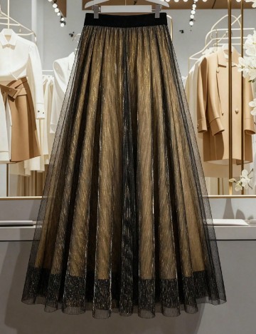 
						Fusta SHEIN CURVE, galben/negru