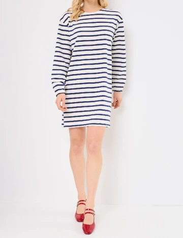 Rochie scurta Ichi, alb/albastru