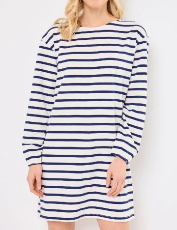 Rochie scurta Ichi, alb/albastru