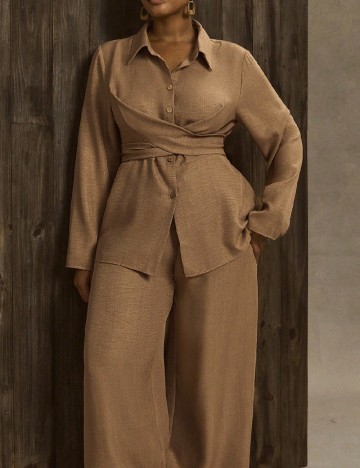 Compleu SHEIN CURVE, maro