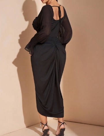 Rochie medie SHEIN CURVE, negru