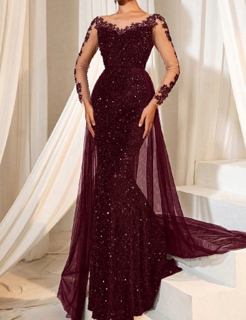 Rochie lunga Faeriesty, visiniu