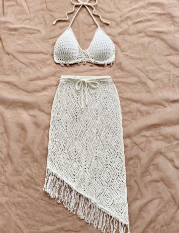 
						Compleu De Plaja SHEIN, ecru