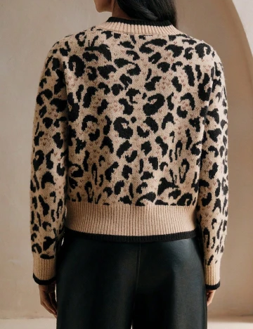 Cardigan Anewsta, animal print