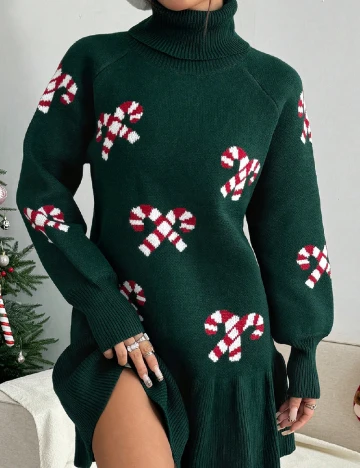 Rochie scurta SHEIN, verde