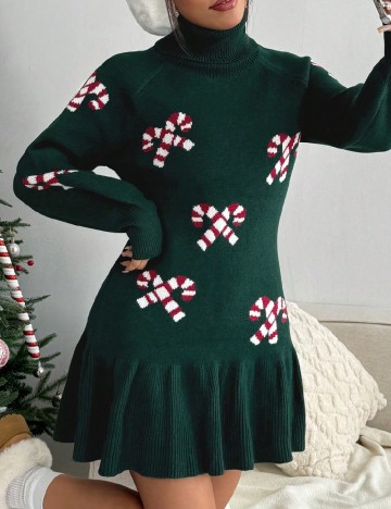 Rochie scurta SHEIN, verde