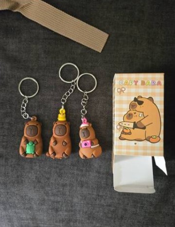 Set brelocuri Capybara, 24 bucati SHEIN, mix culori