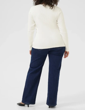 Bluza Kaffe Curve, alb