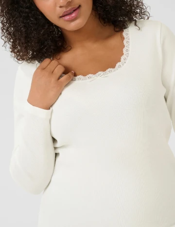 Bluza Kaffe Curve, alb