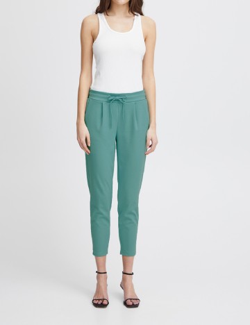 Pantaloni Ichi, turcoaz