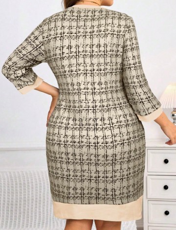 Rochie scurta Emery Rose Curve, bej