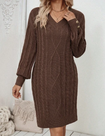 Rochie scurta SHEIN, maro