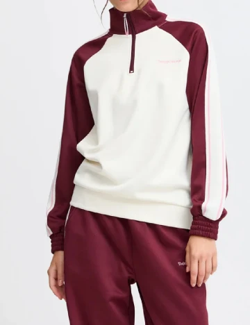 Bluza TheJoggConcept, ecru/visiniu