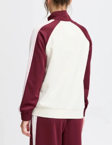 Bluza TheJoggConcept, ecru/visiniu