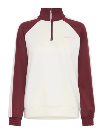 Bluza TheJoggConcept, ecru/visiniu