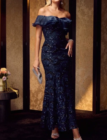 Rochie lunga MOTF, bleumarin