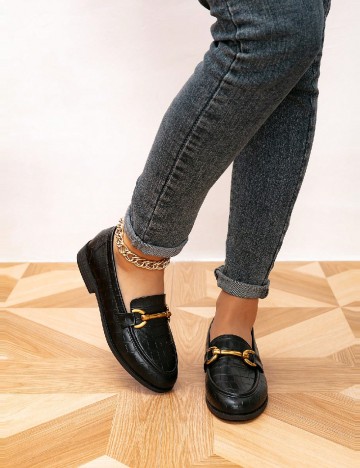 
						Mocasini SHEIN, negru