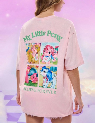 Tricou Oversize SHEIN, roz