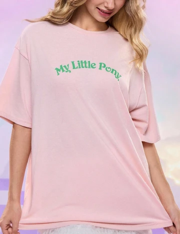 Tricou Oversize SHEIN, roz