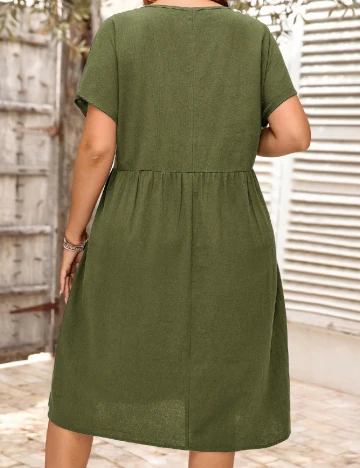 Rochie medie SHEIN CURVE, verde