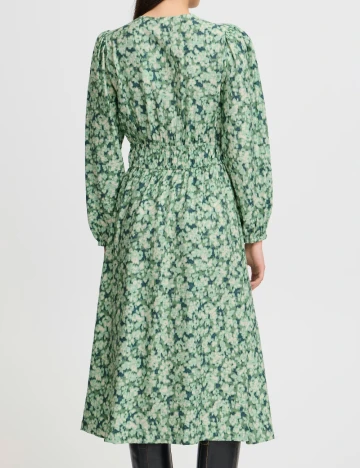 Rochie medie Ichi, verde